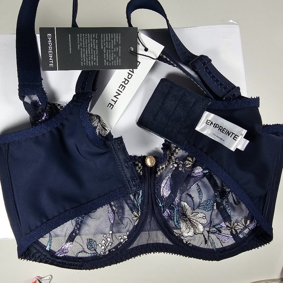 Empreinte Lauren Low Neck Underwired Bra Nuit Magique 34 G NWT - Picture 4 of 5